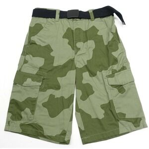 Amplify Boys Cargo Shorts 14 Canvas Belt Camouflage